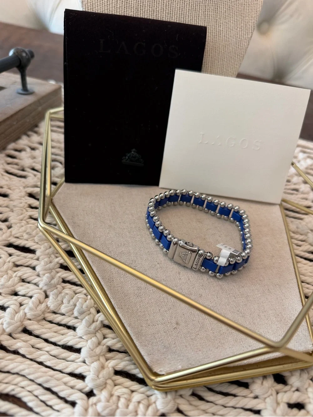 LAGOS Men’s Anthem Ceramic Link Bracelet in Ultramarine - 8” - New with Tags